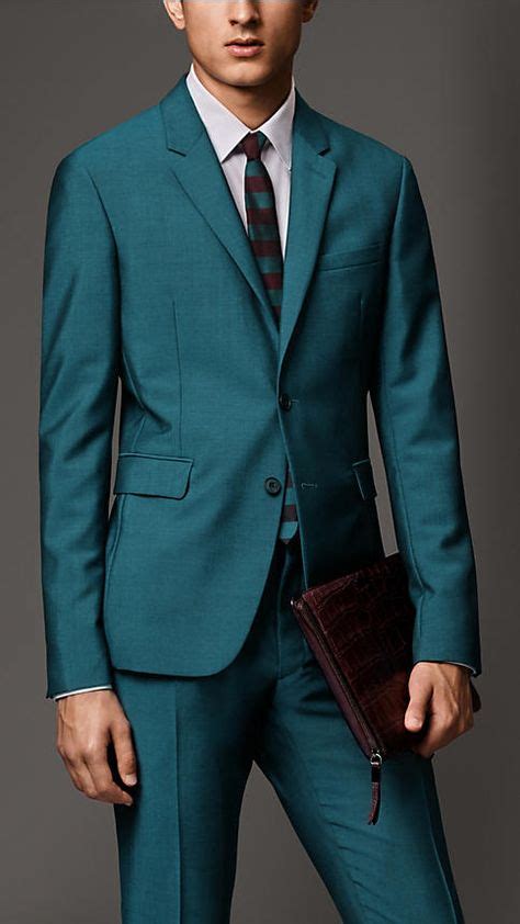 burberry teal suit